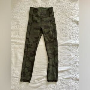 Lululemon Athletica High Waist Camouflage Print Leggings, Size 2